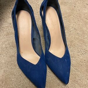 Zara Blue Suede Women's Pumps